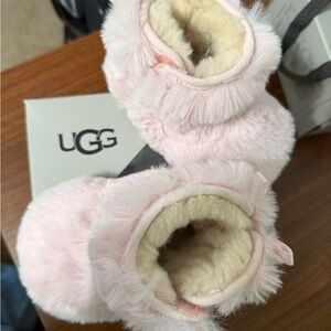 UGG Light Pink Furry Baby Booties